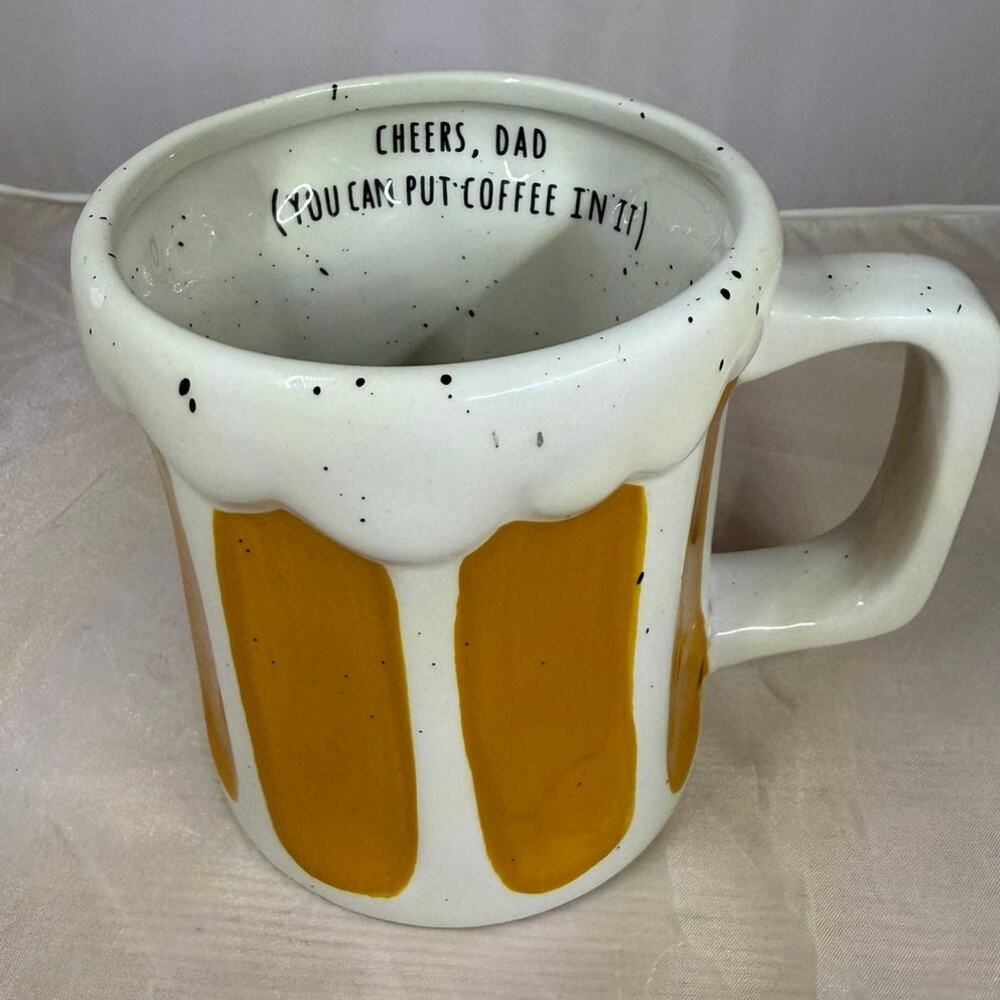 TAG Beer Mug Cheers Dad You Can Put Coffee In It Funny Coffee Mug